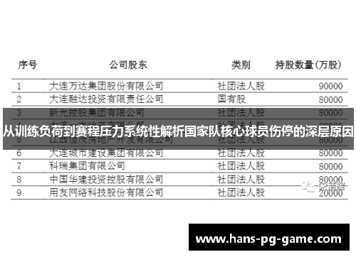从训练负荷到赛程压力系统性解析国家队核心球员伤停的深层原因